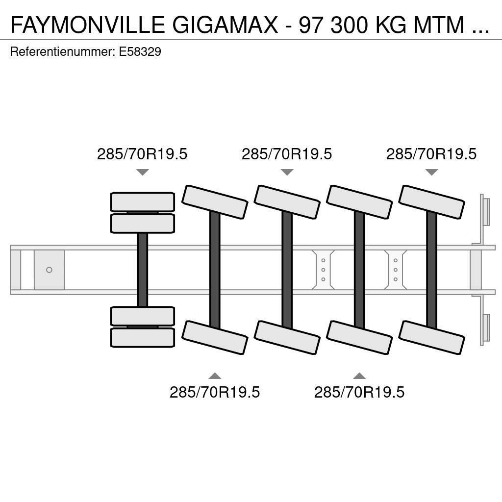 Faymonville GIGAMAX - 97 300 KG MTM -23m - HYDR. STEERING Semirimorchi Ribassati