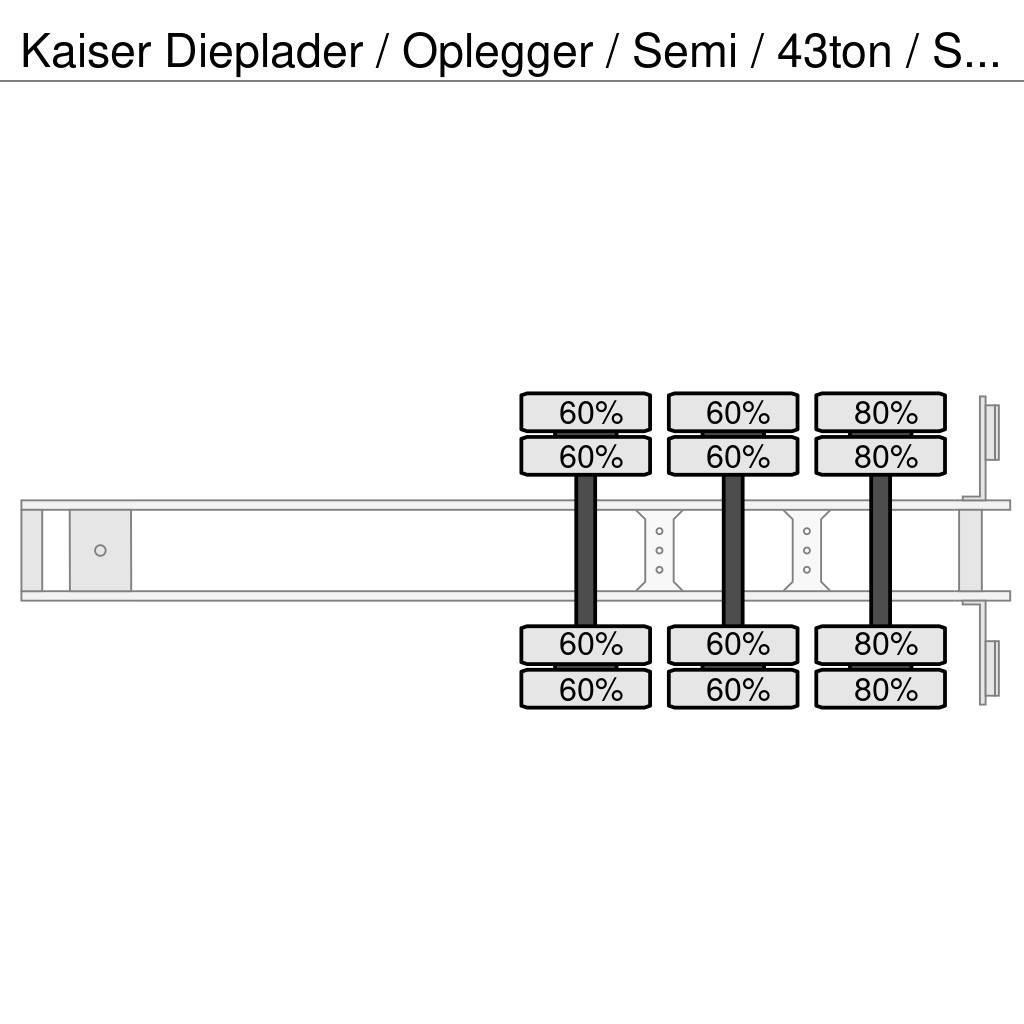 Kaiser Dieplader / Oplegger / Semi / 43ton / Steel Spring Semirimorchi Ribassati