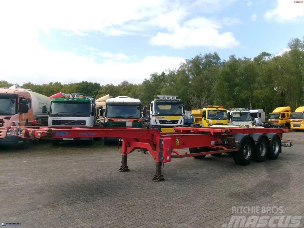 Asca 3-axle container trailer 20-40-45 ft + hydraulics Semirimorchi portacontainer