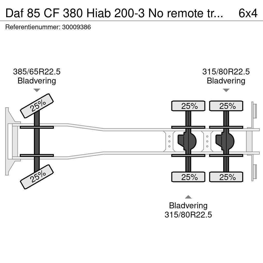 DAF 85 CF 380 Hiab 200-3 No remote tractor-tipper Autogru
