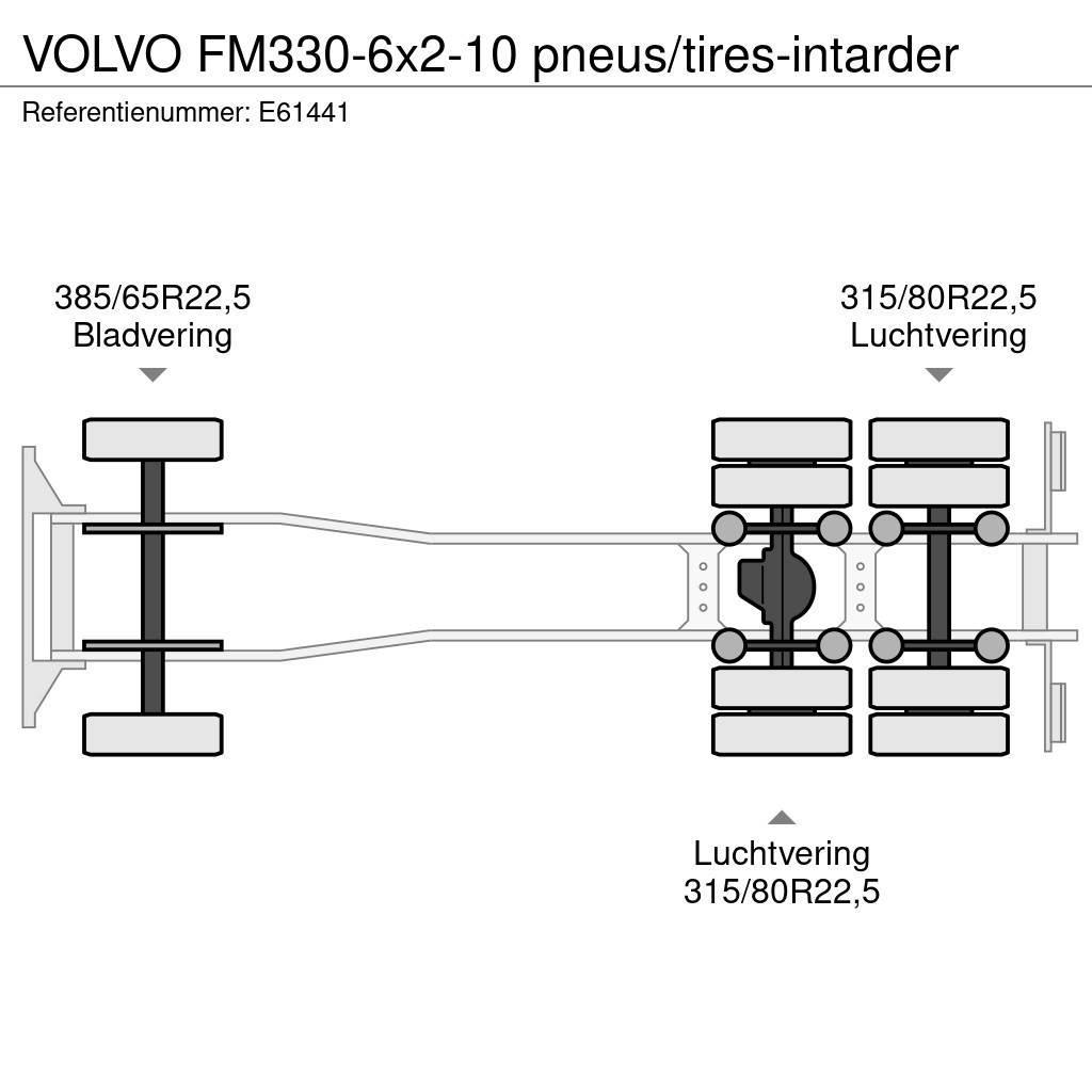 Volvo FM330-6x2-10 pneus/tires-intarder Motrici centinate