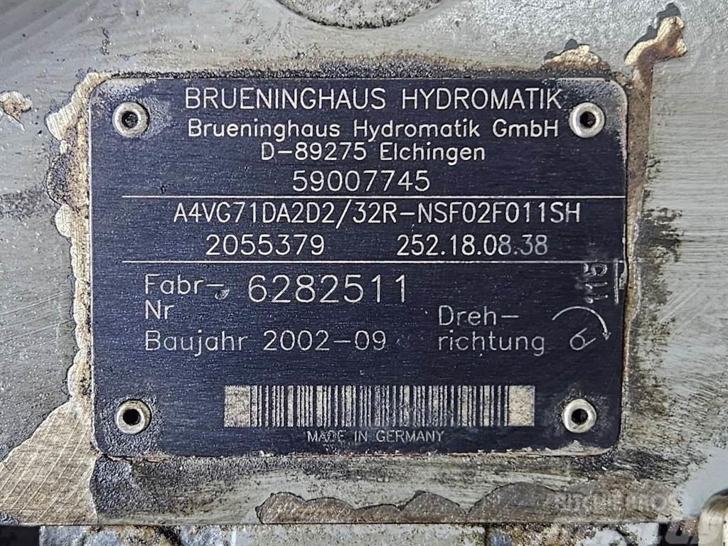 Brueninghaus Hydromatik A4VG71DA2D2/32R-Drive pump/Fahrpumpe Componenti idrauliche