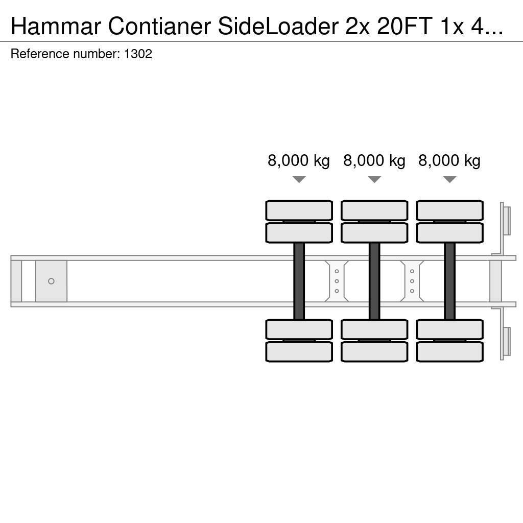 Hammar Contianer SideLoader 2x 20FT 1x 40FT Semirimorchi portacontainer