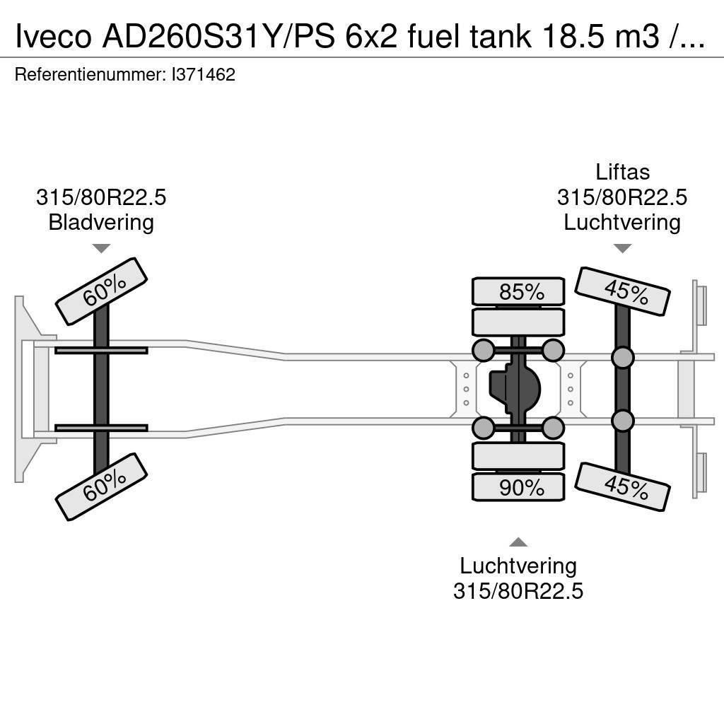 Iveco AD260S31Y/PS 6x2 fuel tank 18.5 m3 / 5 comp Cisterna