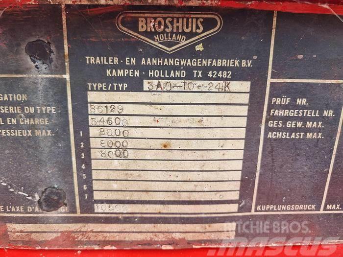 Broshuis 10-24K 3 AXLE CONTAINER CHASSIS STEEL SUSPENSION D Semirimorchi portacontainer