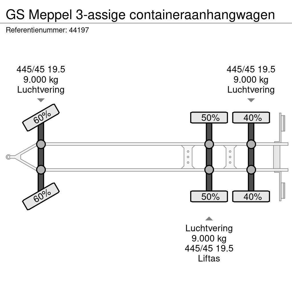 GS Meppel 3-assige containeraanhangwagen Rimorchi portacontainer