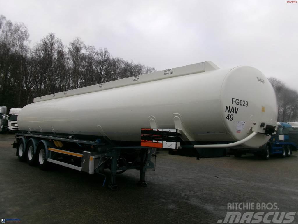 LAG Fuel tank alu 44.5 m3 / 6 comp + pump Semirimorchi cisterna