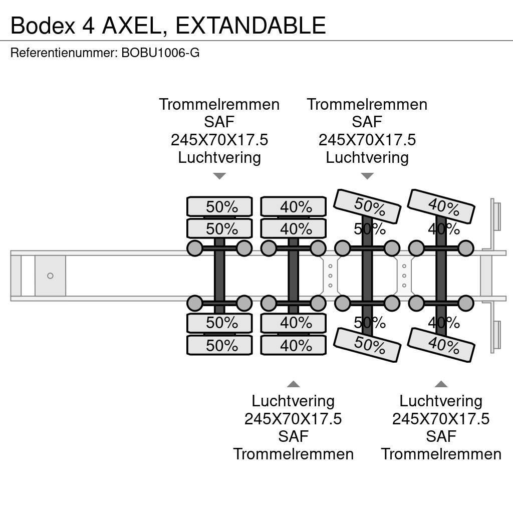 Bodex 4 AXEL,  EXTANDABLE Semirimorchi Ribassati