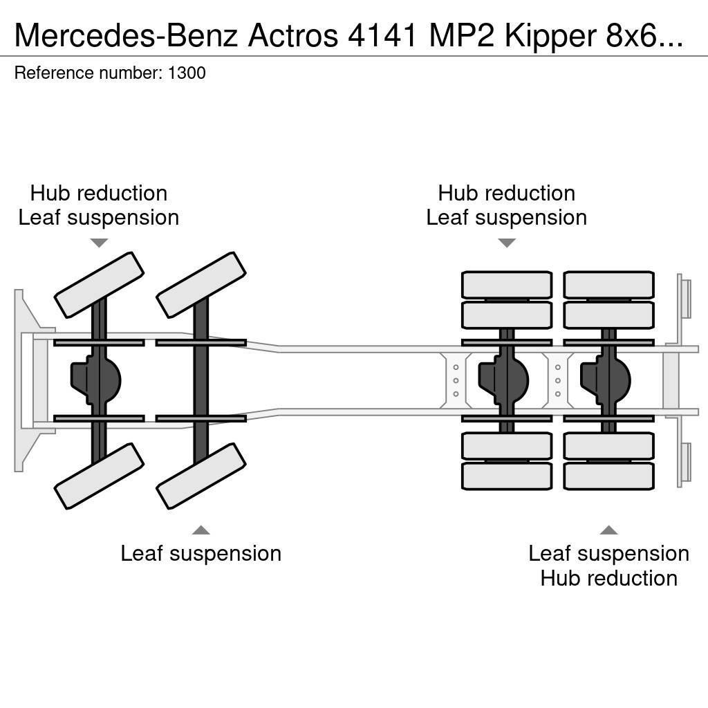 Mercedes-Benz Actros 4141 MP2 Kipper 8x6 V6 Manuel Gearbox Full Camion ribaltabili