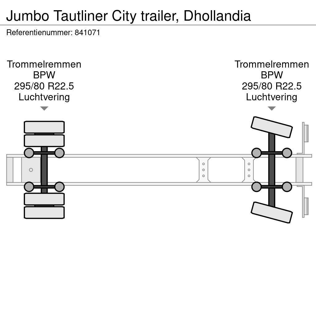 Jumbo Tautliner City trailer, Dhollandia Semirimorchi tautliner
