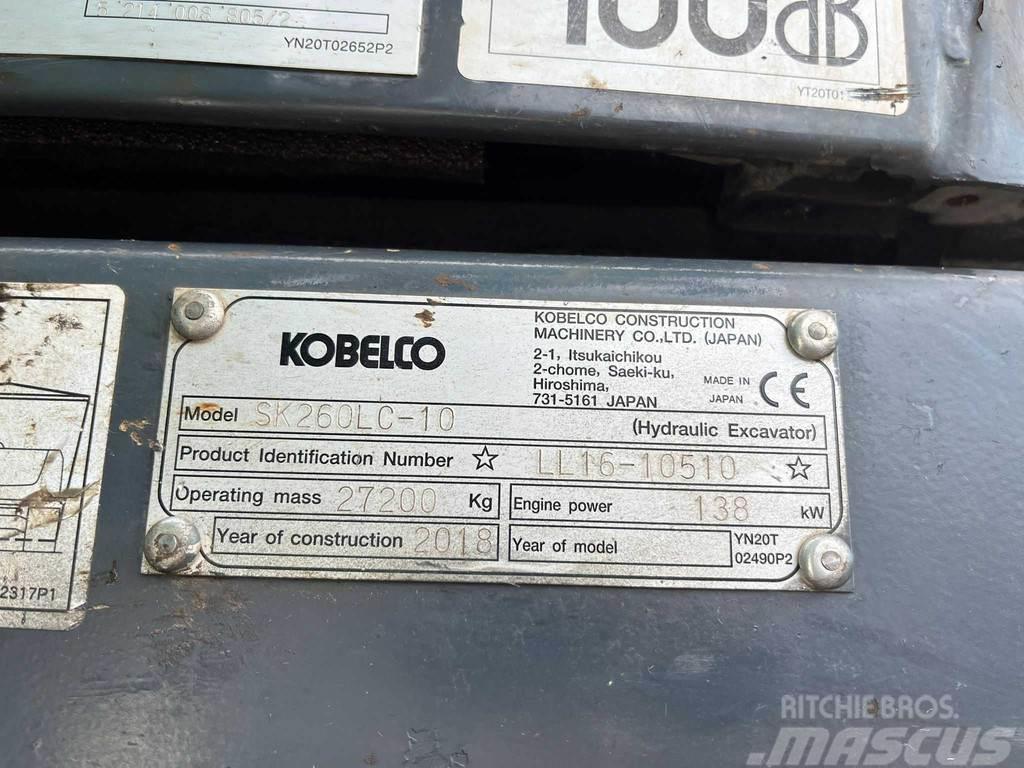 Kobelco SK 260 LC-10 2 BUCKETS / AC / CENTRAL LUBRICATION Escavatori cingolati