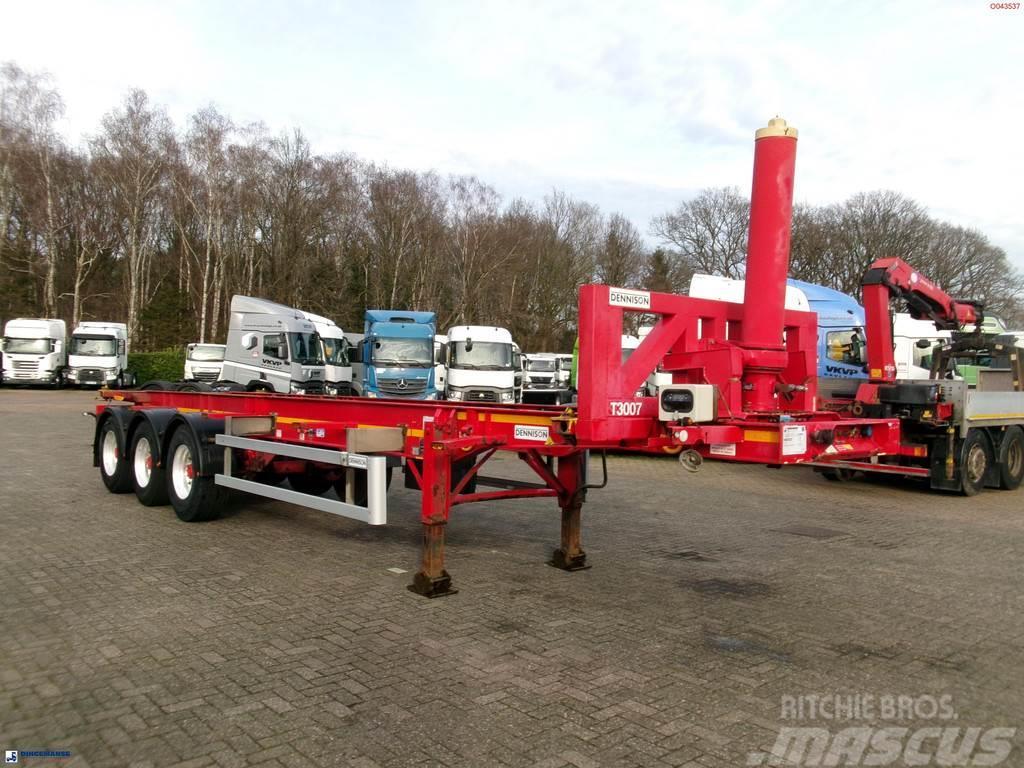 Dennison 3-axle tipping container trailer 30 ft. Semirimorchi a cassone ribaltabile