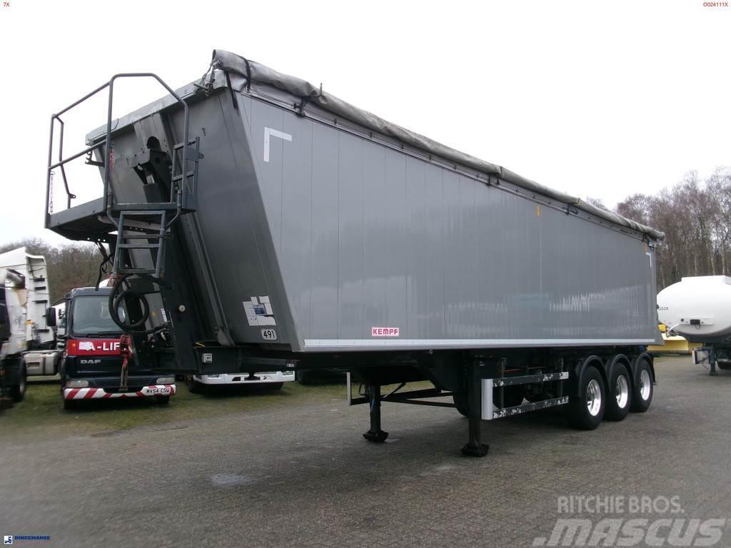 Kempf Tipper trailer alu 55.5 m3 + tarpaulin Semirimorchi a cassone ribaltabile