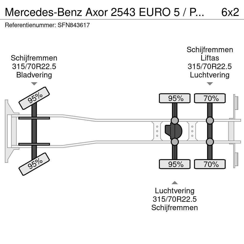 Mercedes-Benz Axor 2543 EURO 5 / PTO / AIRCO / EPS 3 PEDALEN / L Camion con gancio di sollevamento