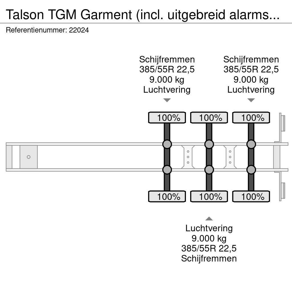Talson TGM Garment (incl. uitgebreid alarmsysteem) Semirimorchi a cassone chiuso