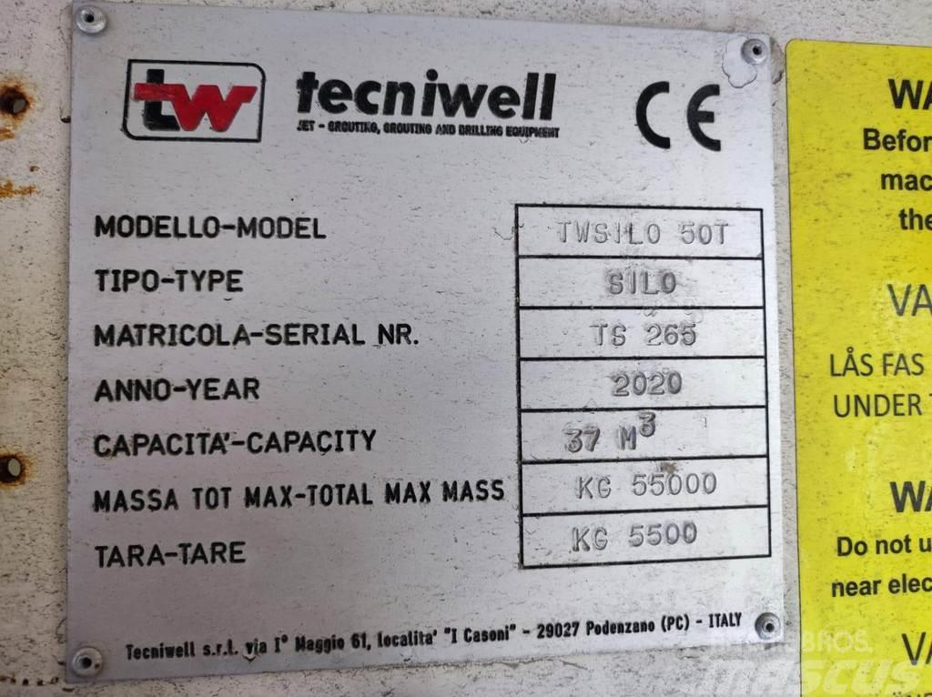  Techniwell TWSILO 50T HORIZONTAL STACKABLE SILO Pompe per calcestruzzo carrellate