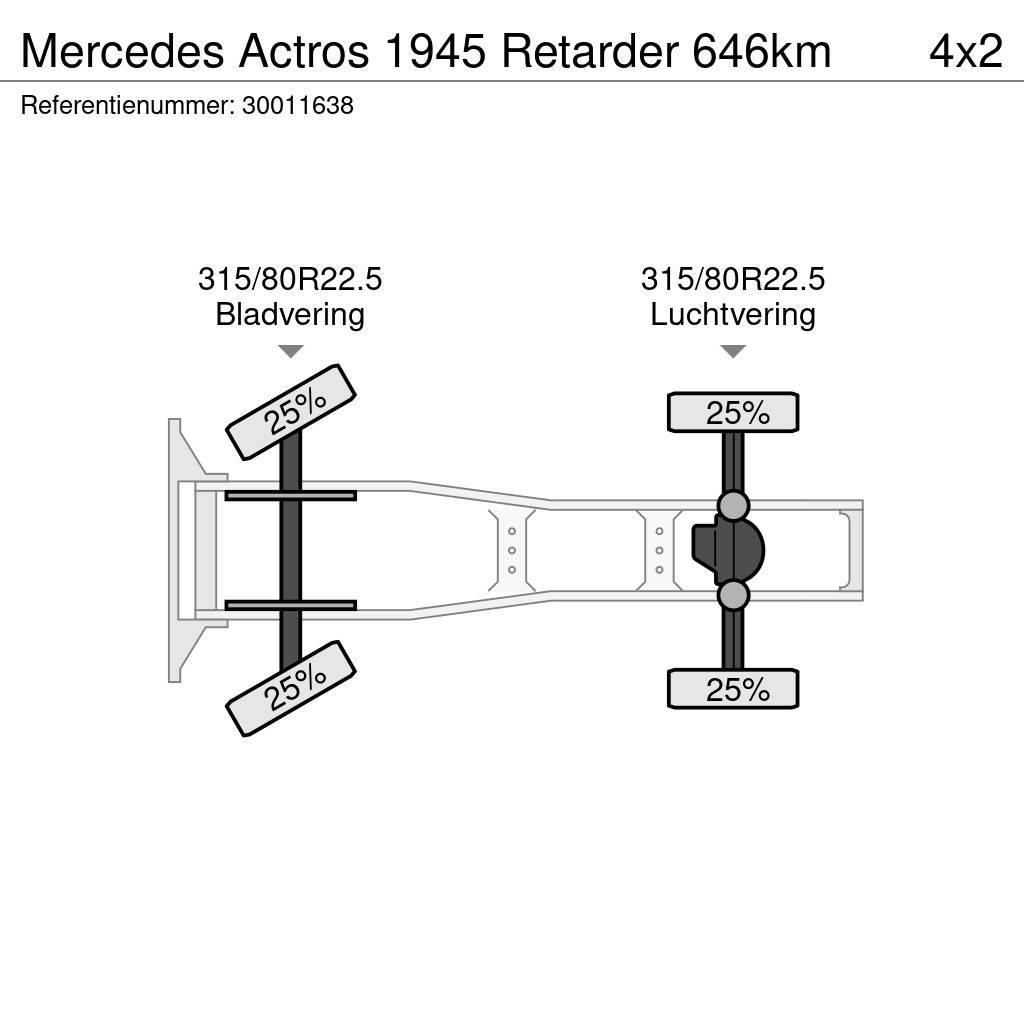 Mercedes-Benz Actros 1945 Retarder 646km Motrici e Trattori Stradali