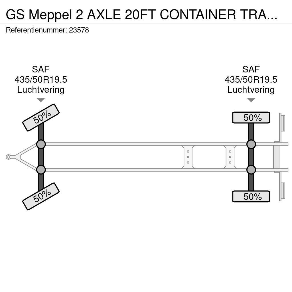 GS Meppel 2 AXLE 20FT CONTAINER TRANSPORT TRAILER Rimorchi portacontainer