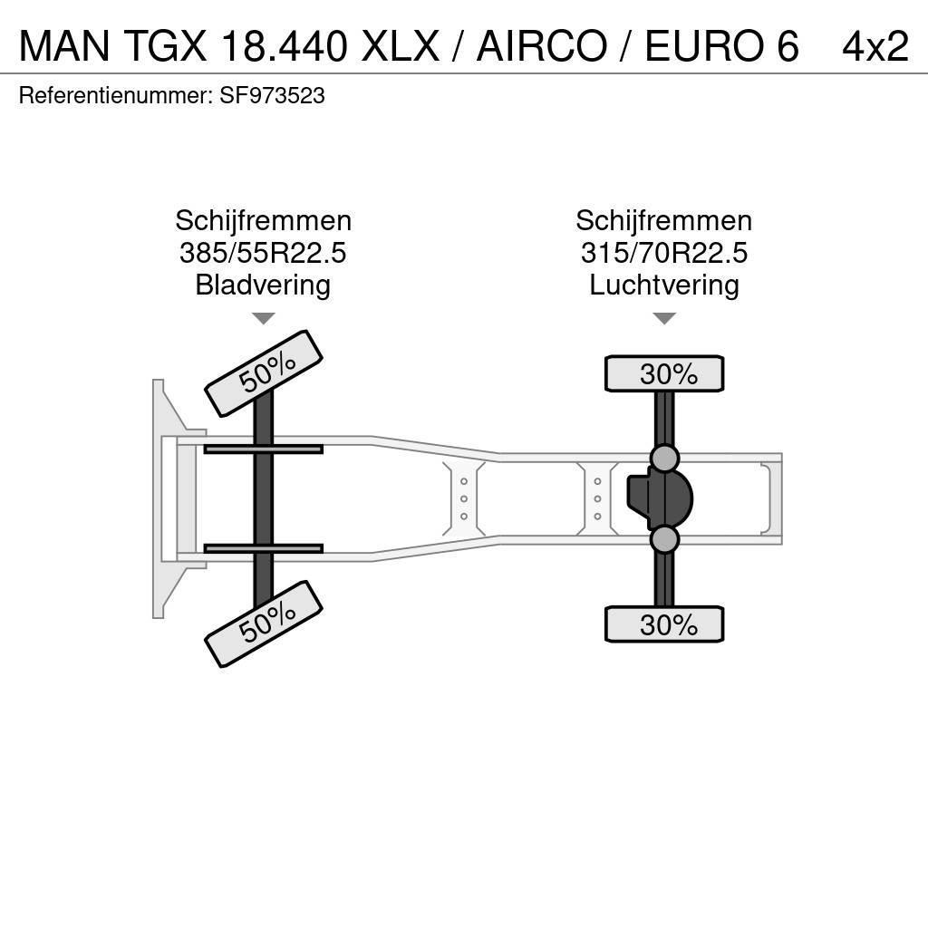 MAN TGX 18.440 XLX / AIRCO / EURO 6 Motrici e Trattori Stradali