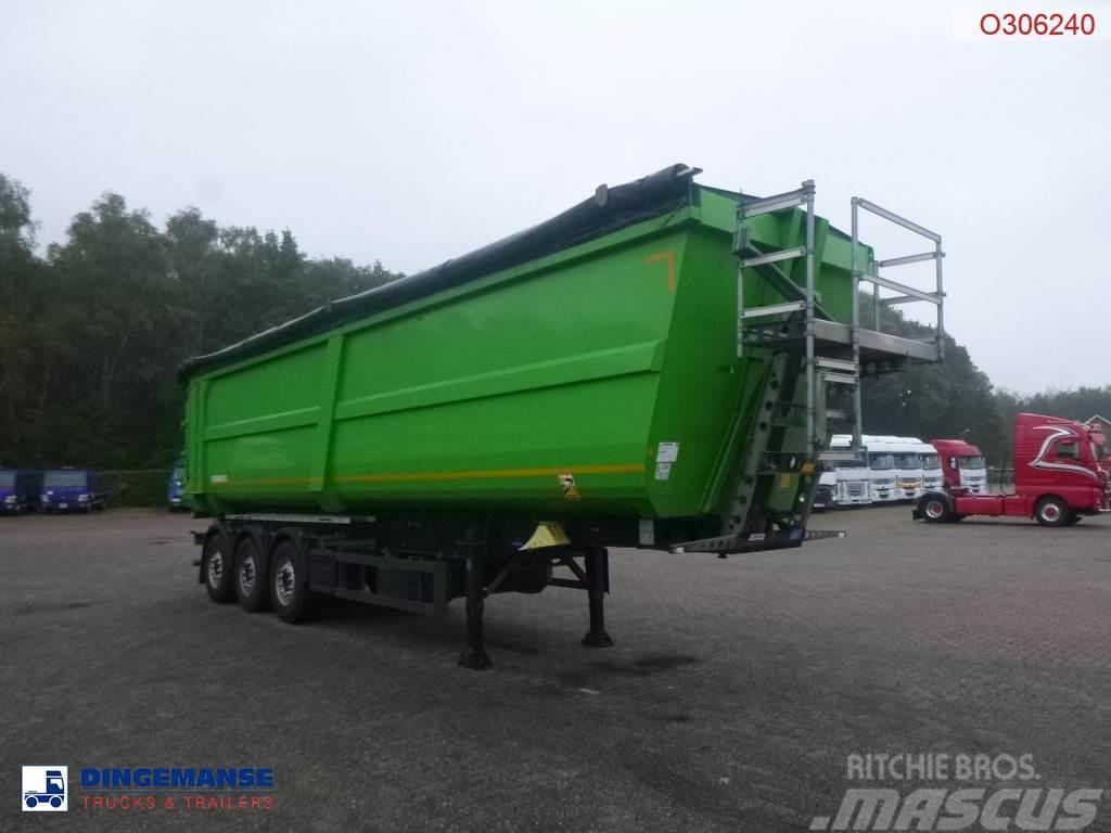 Schmitz Cargobull Tipper trailer steel 58 m3 + tarpaulin Semirimorchio a pianale