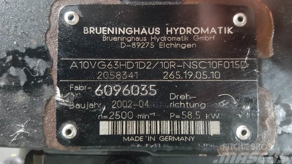 Brueninghaus Hydromatik A10VG63HD1D2/10R - Drive pump/Fahrpumpe/Rijpomp Componenti idrauliche