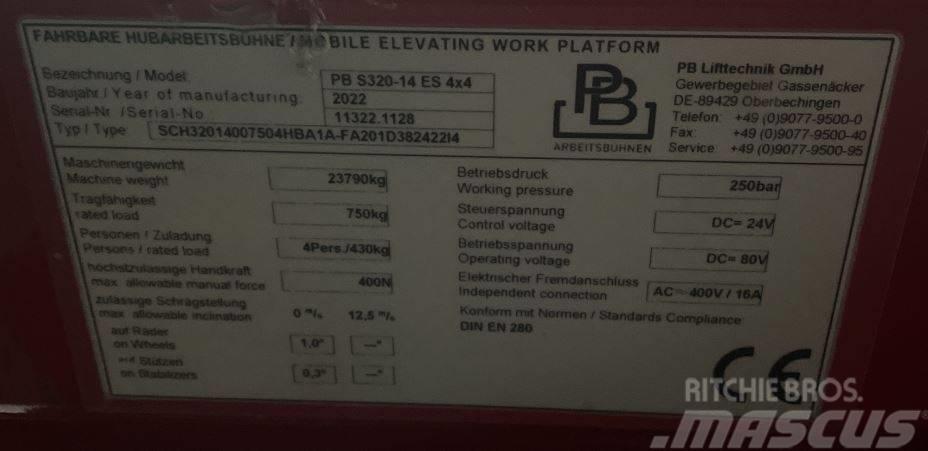 PB S320-14 4x4, high rack lift, 32m,like Holland Lift Piattaforme a pantografo