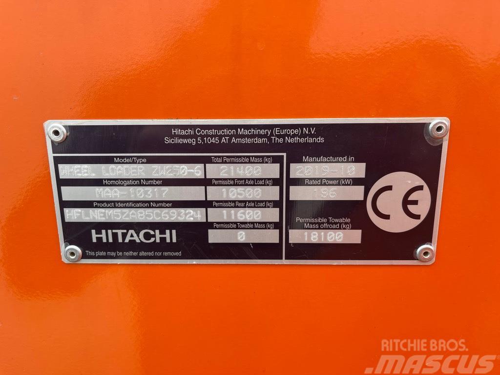 Hitachi ZW 250-6 Pale gommate