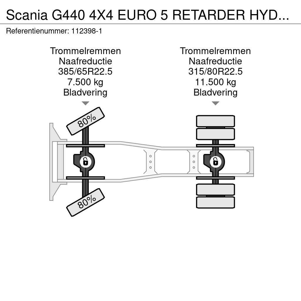Scania G440 4X4 EURO 5 RETARDER HYDRAULIC Motrici e Trattori Stradali