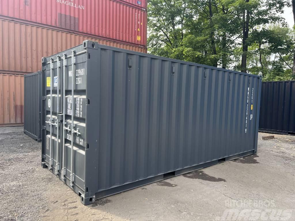 20' DV Lagercontainer ONE WAY Seecontainer/RAL7016 Container per immagazzinare