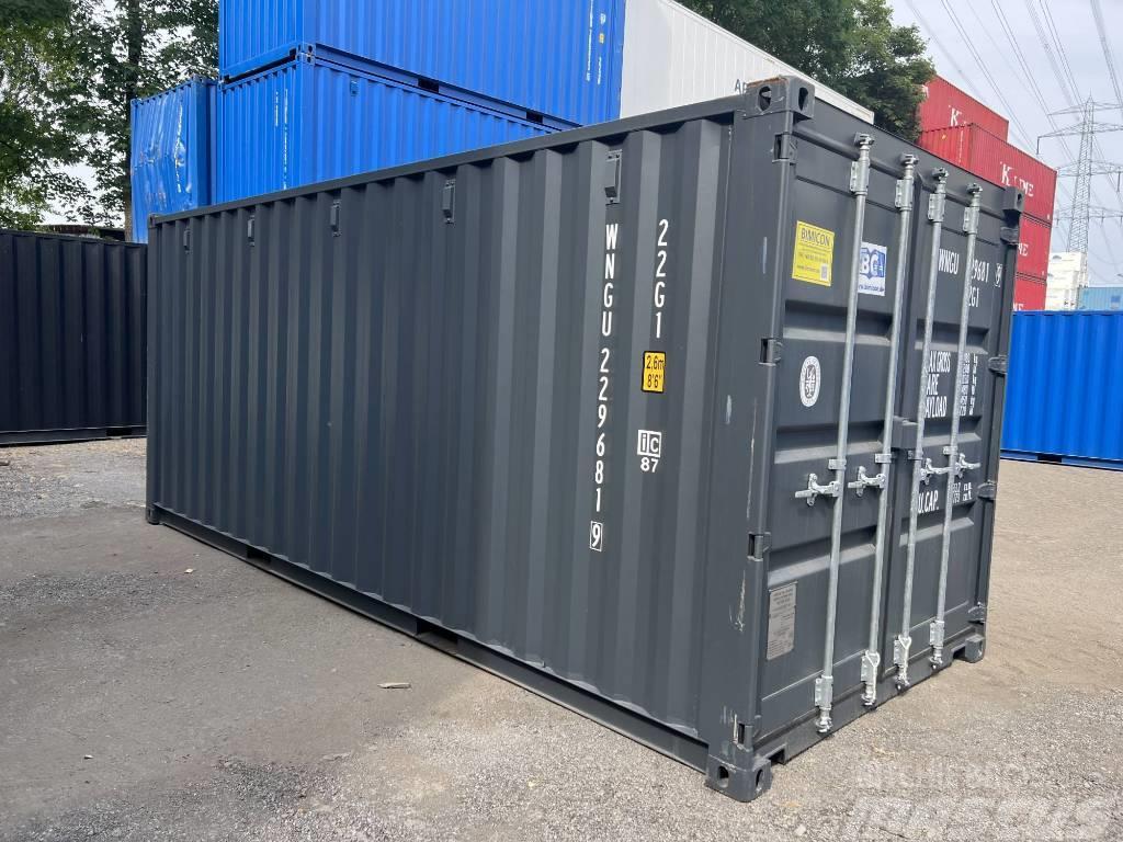  20' DV Lagercontainer ONE WAY Seecontainer/RAL7016 Container per immagazzinare