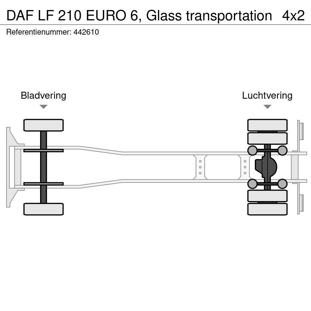 DAF LF 210 EURO 6, Glass transportation Camion cassonati