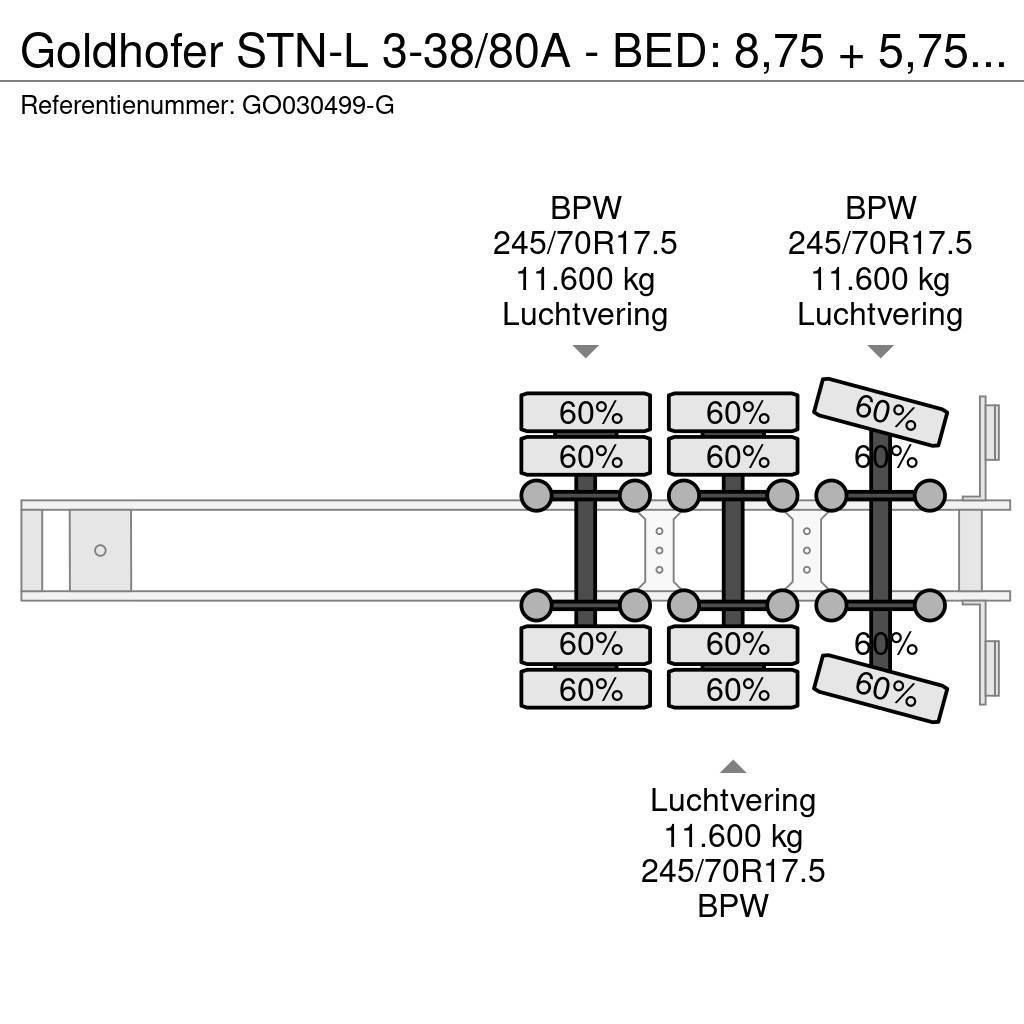 Goldhofer STN-L 3-38/80A - BED: 8,75 + 5,75 METER Semirimorchi Ribassati
