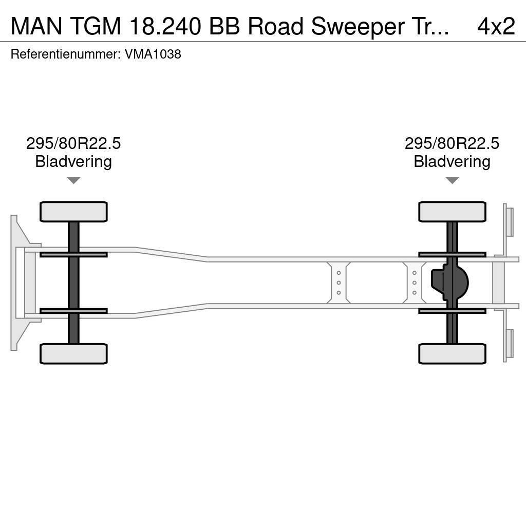 MAN TGM 18.240 BB Road Sweeper Truck (3 units) Autocarro spazzatrice