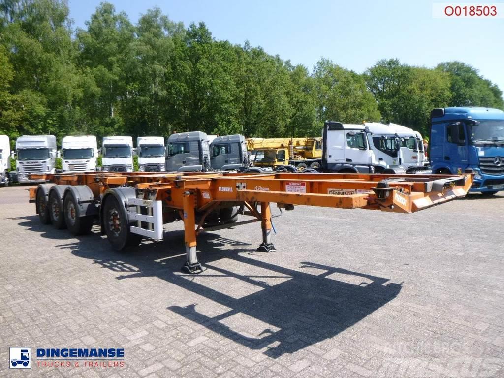 Dennison 4-axle container combi trailer (3 + 1 axles) 20-30 Semirimorchi portacontainer