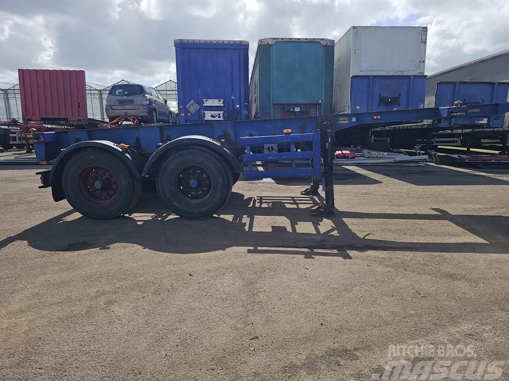 Renders 2 axle 20 ft container chassis steel springs bpw d Semirimorchi portacontainer
