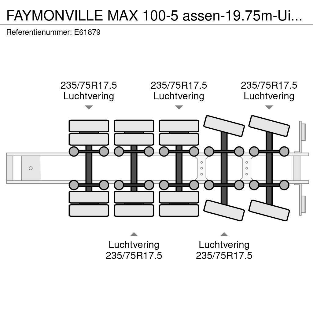Faymonville MAX 100-5 assen-19.75m-Uitschuifbaar/extensible/ex Semirimorchi Ribassati
