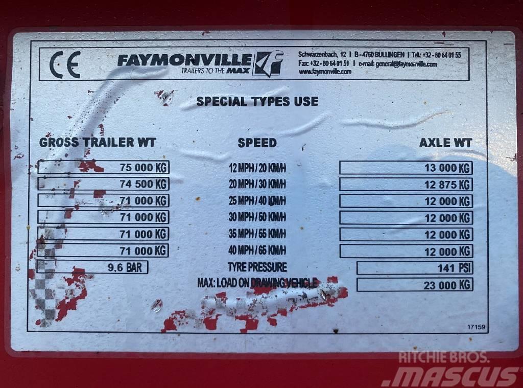 Faymonville 4 Axle Extending 75 Ton Low Loader Caricatore basso