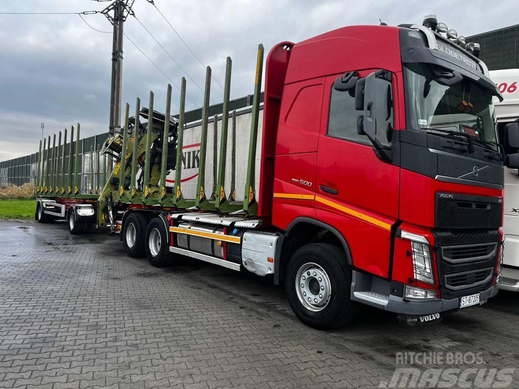 Volvo w zabudowie MHS FH Camion trasporto legname