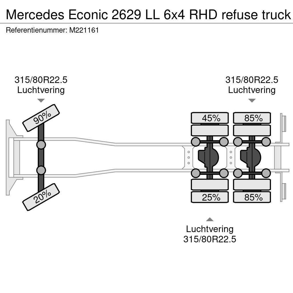 Mercedes-Benz Econic 2629 LL 6x4 RHD refuse truck Camion dei rifiuti