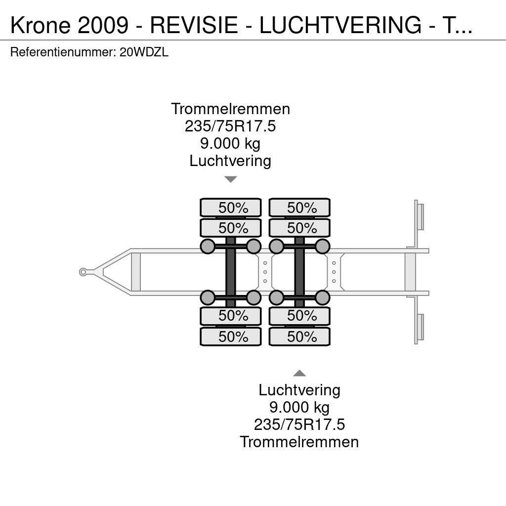 Krone 2009 - REVISIE - LUCHTVERING - TROMMELREM Rimorchio per il trasporto di veicoli