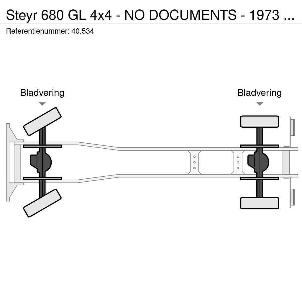 Steyr 680 GL 4x4 - NO DOCUMENTS - 1973 - 40.534 Camion con sponde ribaltabili