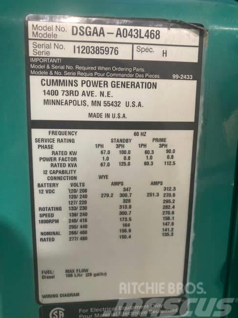 Cummins 105kW Generatori diesel