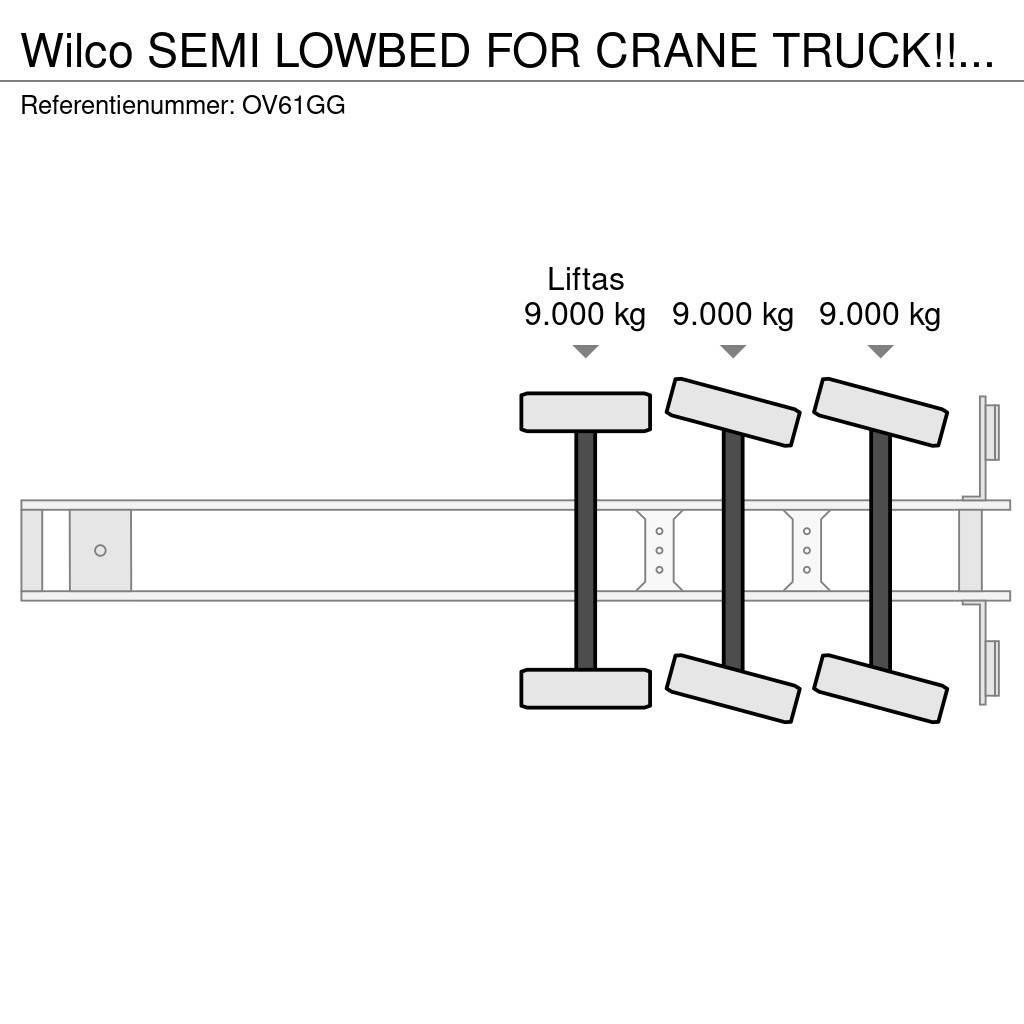 Wilco SEMI LOWBED FOR CRANE TRUCK!!2x steering axle Semirimorchi Ribassati