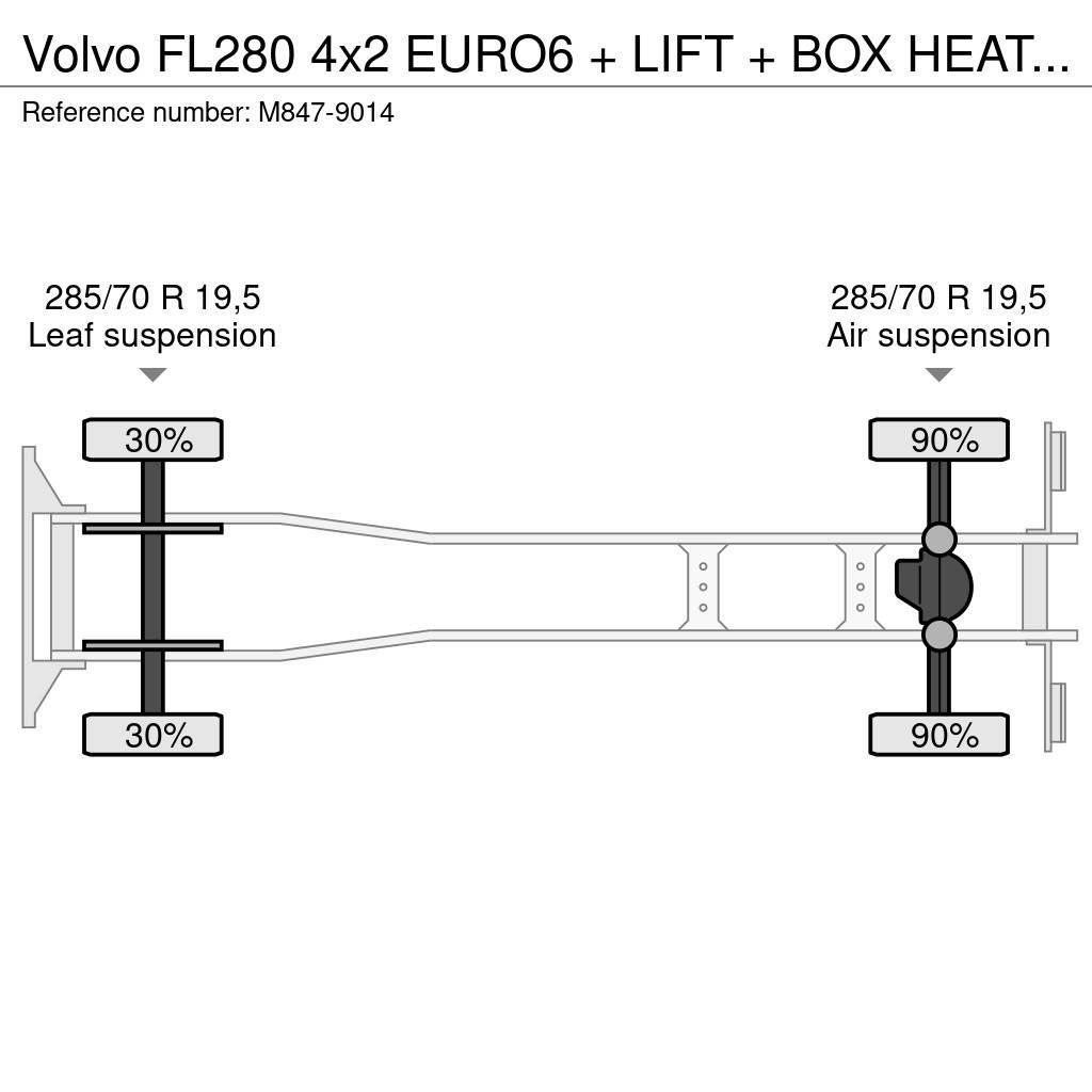 Volvo FL280 4x2 EURO6 + LIFT + BOX HEATING Camion cassonati