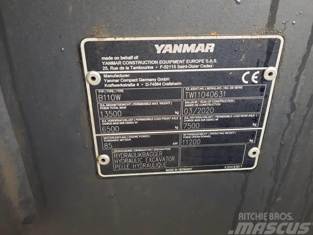 Yanmar B 110 W Escavatori gommati