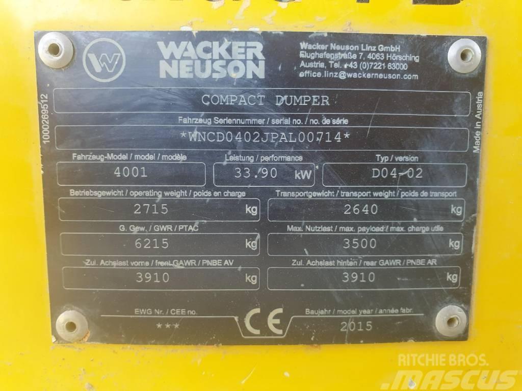 Wacker Neuson 4001s Dumpers articolati
