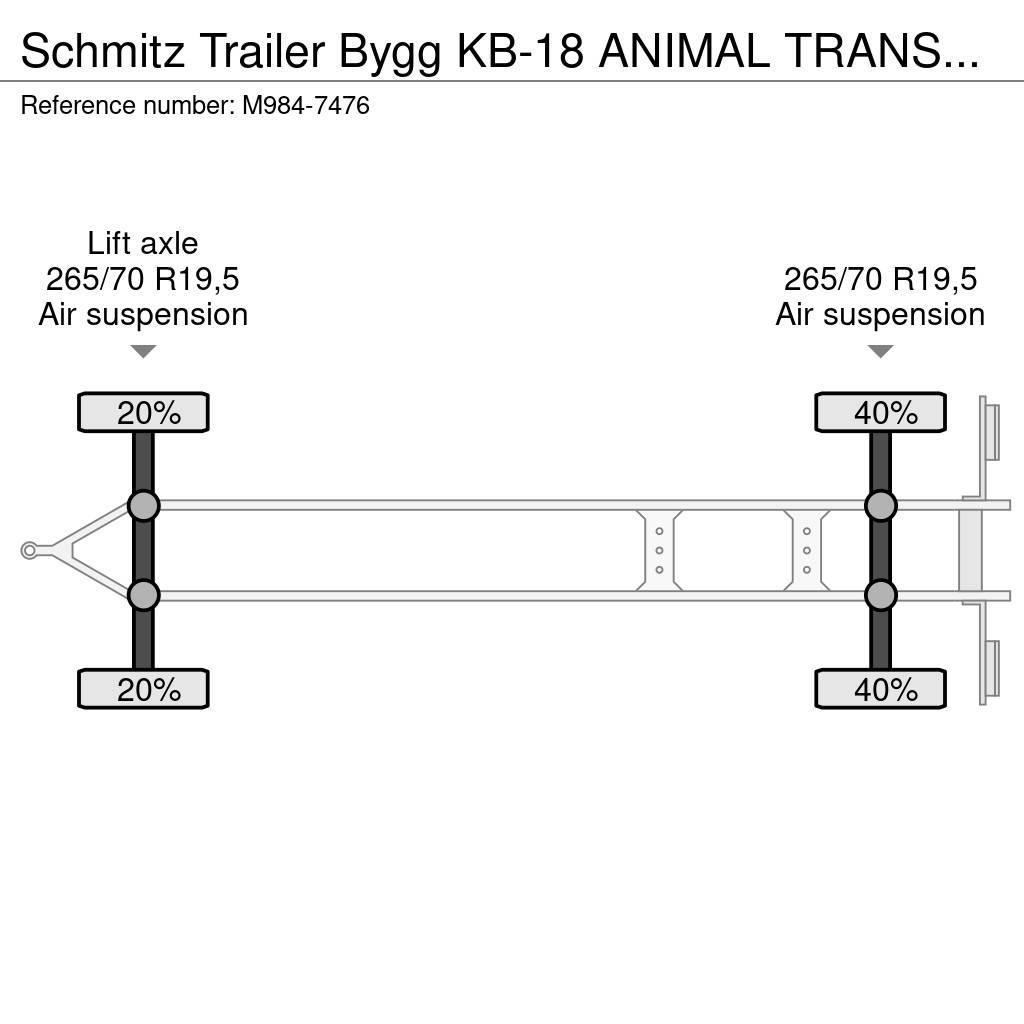 Schmitz Cargobull Trailer Bygg KB-18 ANIMAL TRANSPORT + BOX HEATING Rimorchi per trasporto animali