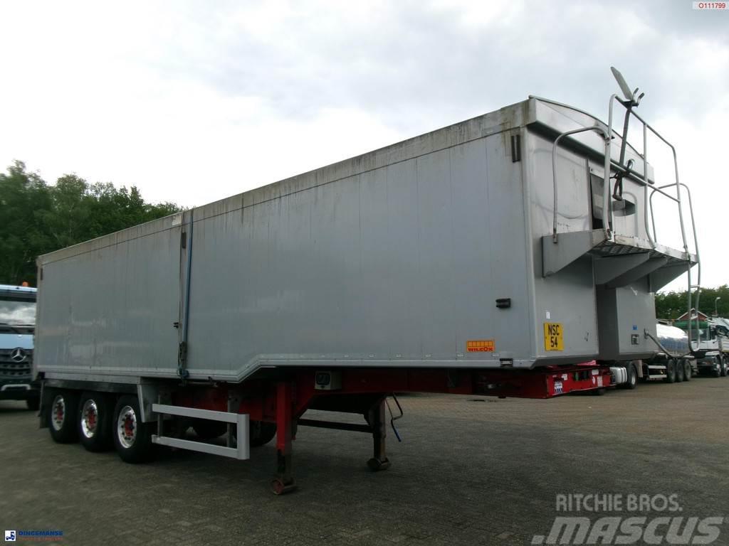 Wilcox Tipper trailer alu 52 m3 + tarpaulin Semirimorchi a cassone ribaltabile