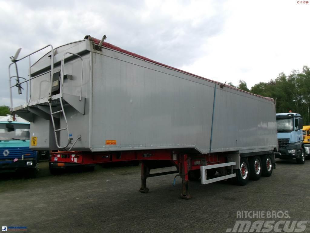 Wilcox Tipper trailer alu 52 m3 + tarpaulin Semirimorchi a cassone ribaltabile