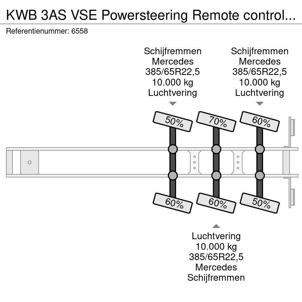  Kwb 3AS VSE Powersteering Remote controlled telesk Semirimorchio a pianale